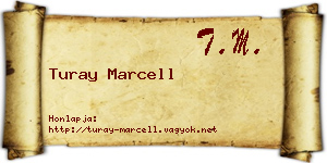Turay Marcell névjegykártya
